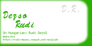 dezso rudi business card